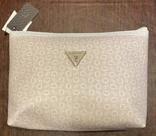 Guess Cosmetic Travel Make Up Case Bag - Blush Color- Junction Travel