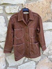 Lykke Wullf Ranch Style Shirt Jacket Brown Size Xs 