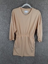 asos Sweatshirt Dress Womens US 6 Butter Yellow Beige Pockets Stretch Casual