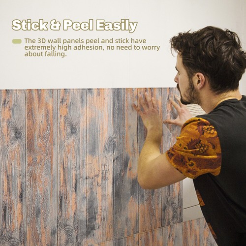 5/10PCS Large 3D Soft PE Foam Wall Panels Waterproof Wall Sticker Self-adhesive - Picture 106 of 138