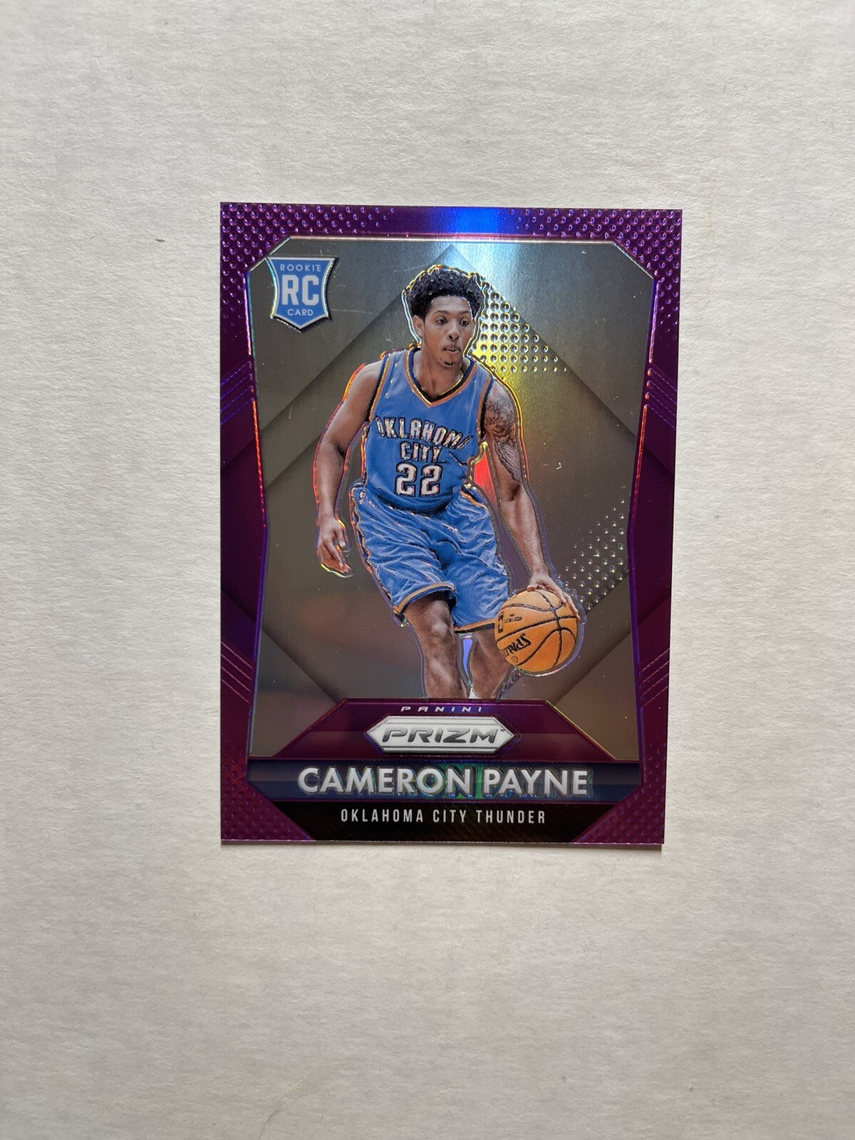 2015-16 Panini Prizm Cameron Payne #312 Purple Prizms Rookie RC /99 Thunder