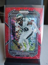 Miles Sanders 2022 Prizm Red Sparkle Prizm SSP #235 Eagles RB Panthers