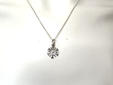 VINTAGE 925 SILVER SNOWFLAKE PENDANT NECKLACE 925 CHAIN