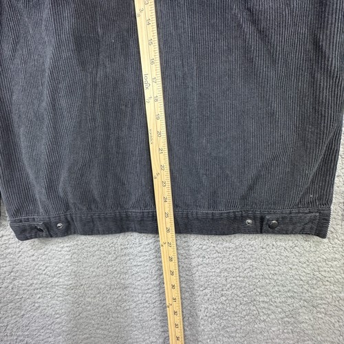 Volcom Halecrest Corduroy Trucker Jacket Men Medium Black Faux Shearling Collar - Picture 13 of 15