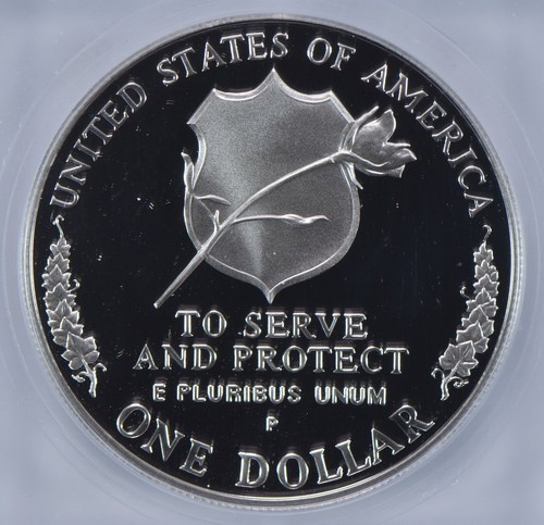 1997-P Law Officers Memorial Commemorative Silver Dollar PR70 DCAM ICG - Picture 4 of 5
