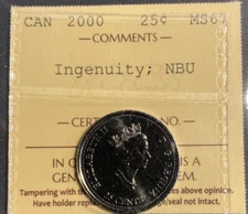 Canada - 25 Cents - 2000 - Ingenuity ; NBU - ICCS Certified - MS-67