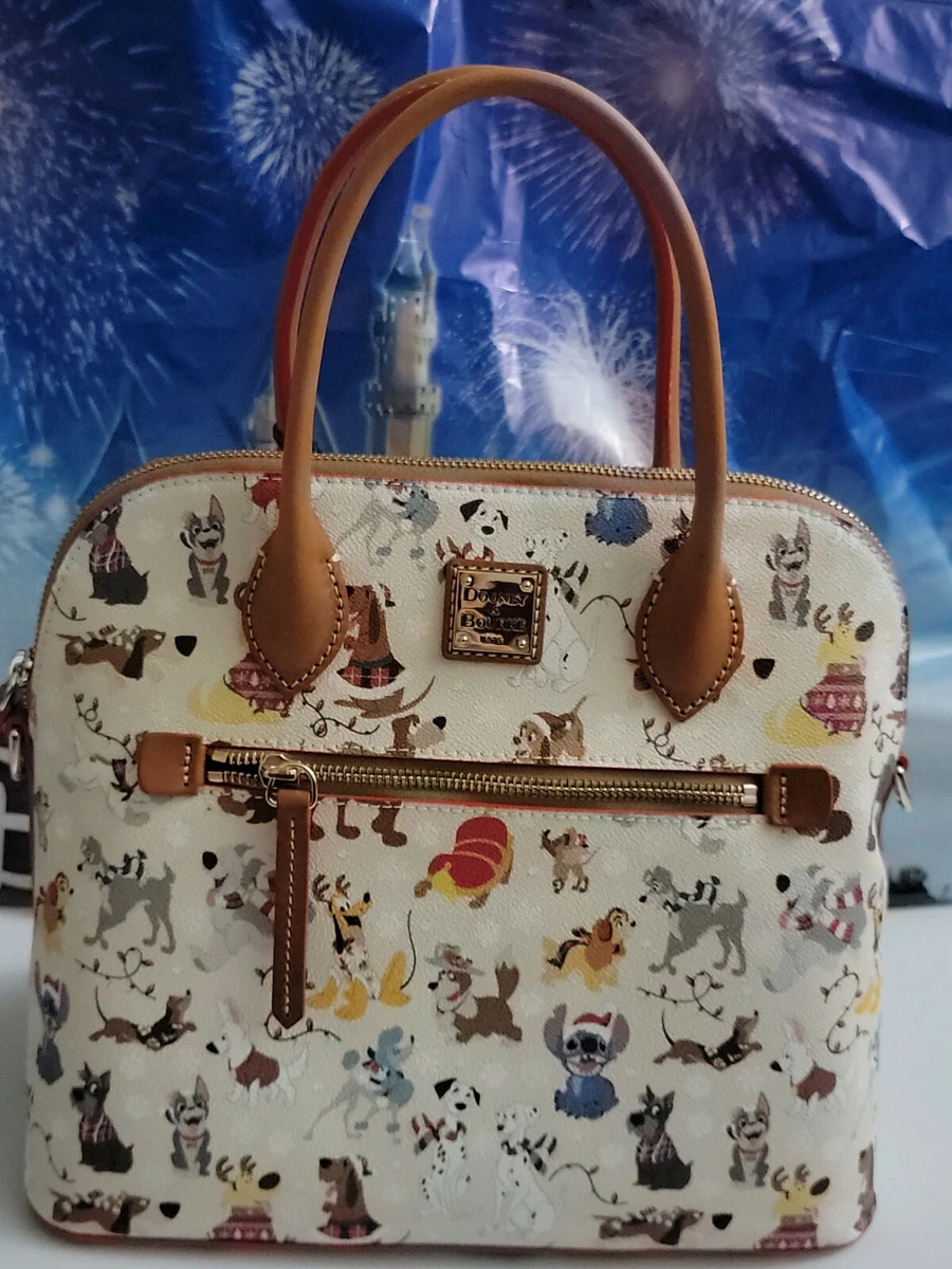 Disney Dogs Santa Tails Christmas Holiday Satchel Bag by Dooney and Bourke New