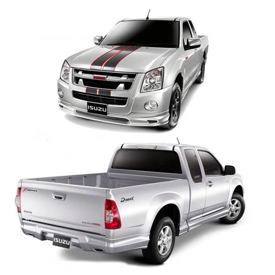 PARA CAMIÓN ISUZU D-MAX 2 PUERTAS 4 PUERTAS 2007-2011 PEGATINA GRIS PARRILLA DELANTERA ESTILO SERIE X Foto 4 de 4