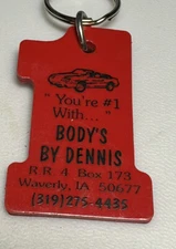 Waverly Iowa Body’s By Dennis Auto Car Collision Repair Service Shop Keychain