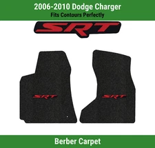 Lloyd Berber Front Carpet Mats for '06-10 Dodge Charger w/Red on Black SRT Logo