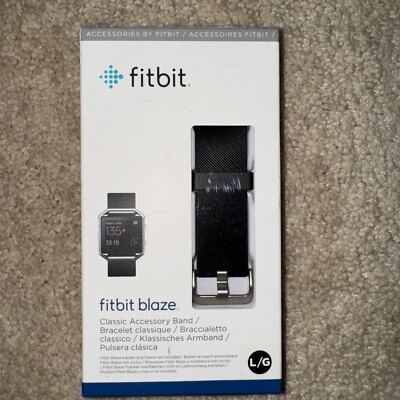 Fitbit Blaze Classic Accessory Band - Black / Large (FB159ABBKL)