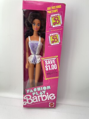 Barbie Doll Fashion Play Hispanic With Lavender Eyes 1990 Mattel