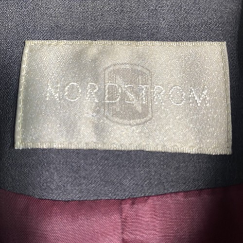 Nordstrom Trim Fit Trench Coat Gray Long Sleeve Savoy Peacoat Size 10 USA - Picture 5 of 7