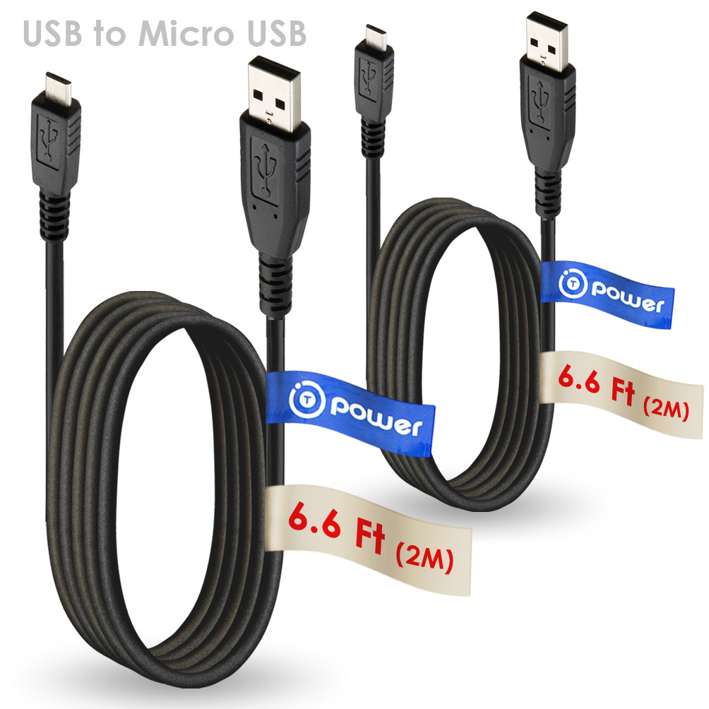 2 x pcs 6.6 ft Micro-USB to USB Cable for Anker Astro, E3, E