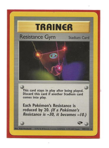 RESISTANCE GYM 109/132 GYM HEROES EX+ / LP  English Pokemon Rare - Imagen 1 de 1