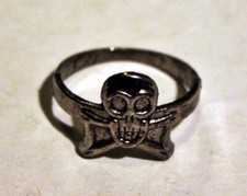 Alien Skull Biker Ring Size 7.5
