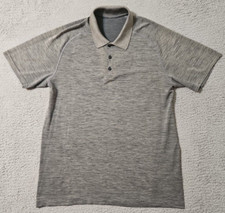 Lululemon Mens Size XL Polo Shirt Gray Vented Active Workout Top