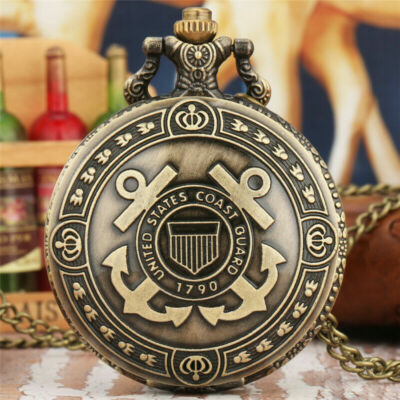Fashion Admirable 1790 U.S. Coast Guard Mark Quartz Men's Pendant Chain Gift