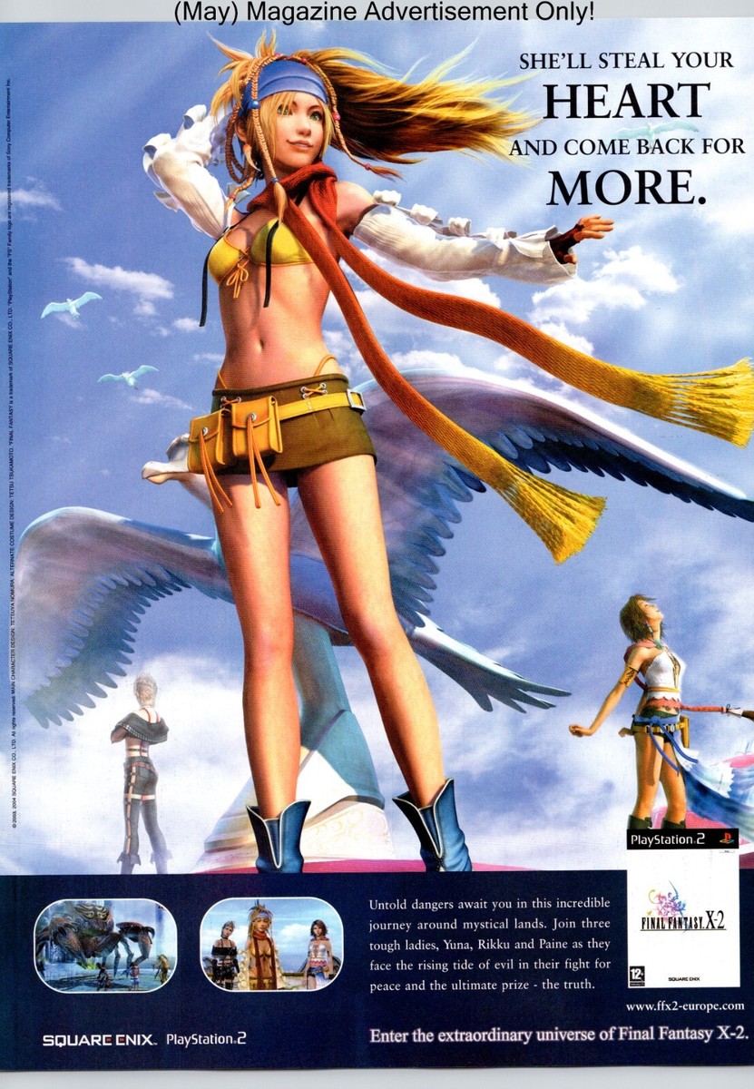 Final Fantasy X-2 Playstation 2 PS2 Game Promo 2004 Full Page