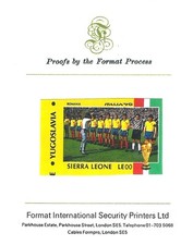 Italy 1990 World Cup Football Soccer Sport Romania Imperf Proof MNH