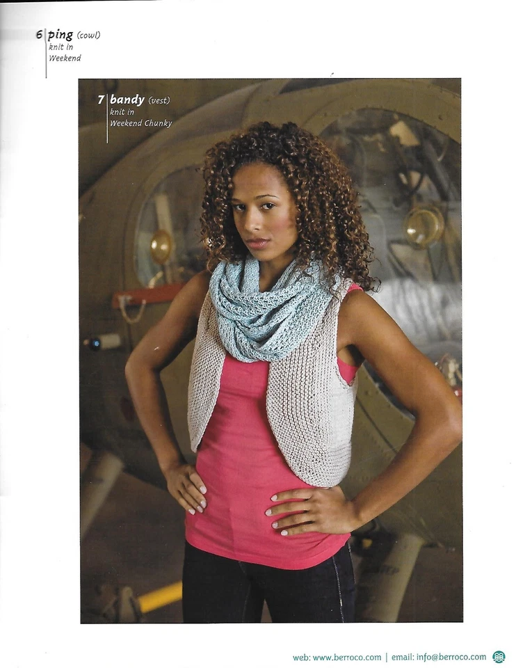 Folleto de punto Berroco #309 fin de semana peor y fin de semana grueso 10 patrones Foto 4 de 4