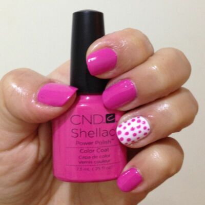 Hot Pop Pink CND Shellac / Color Coat / Nagellack 7.3ml / S-Verfolgung