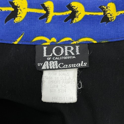 Vintage Lori of California Bluse Gr. M schwarz bunt Art to Wear Funky 80er 90er - Bild 7 von 7