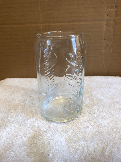 coca cola can shaped glass