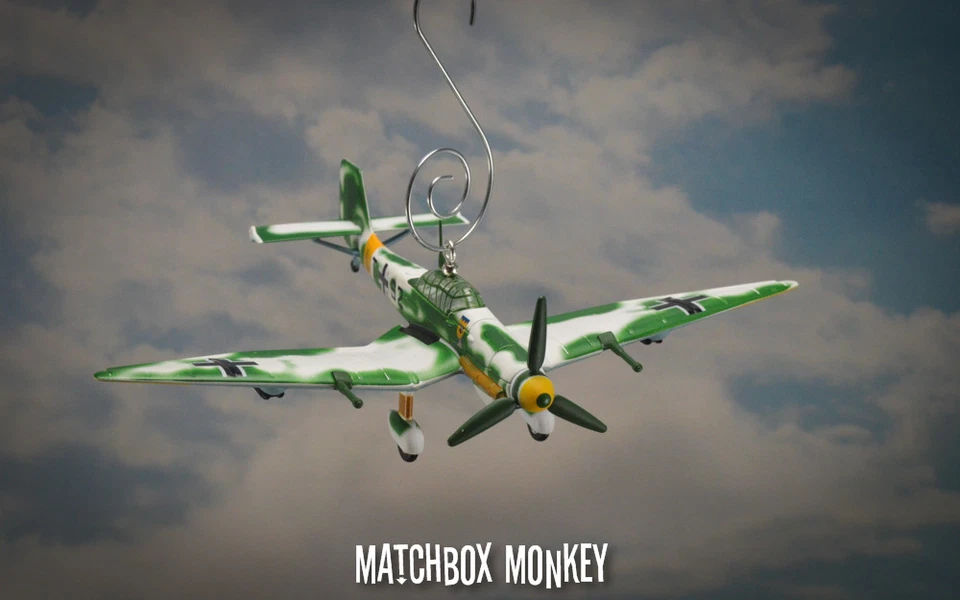 WWII Junker Ju 87-D Stuka Single Prop Christmas Ornament Airplane Plane Aircraft - Image 2 of 4