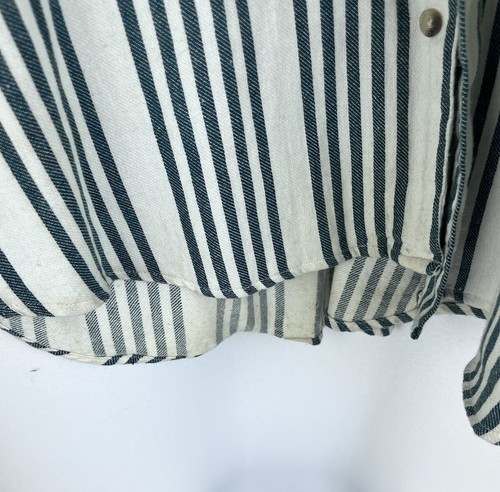 Men's Vintage 90s Catalina Button Down Shirt Size Medium Striped Short Sleeve - Picture 4 of 12
