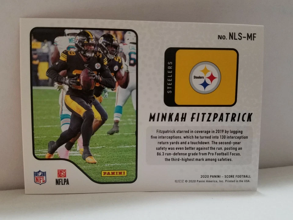 2020 Score Minkah Fitzpatrick Red Parallel Next Level #NLS-MF Pittsburgh Steeler - Image 2 of 2