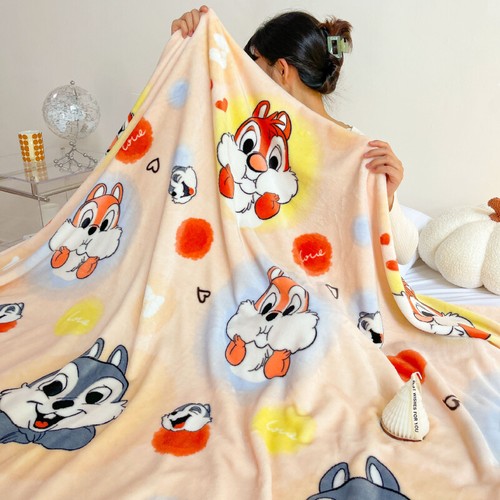 Disney Throw Blanket Stitch Kid Thickened Milk Velvet Blanket Pooh Lunch Blanket - Picture 14 of 28