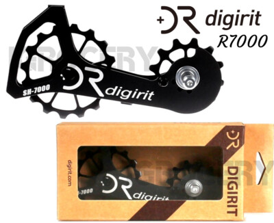 (R7000) Digirit Oversized 12/16T Black Pulley Wheel System Shimano NIB