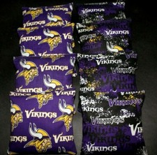 NEW MINNESOTA VIKINGS 8 Cornhole Bean Bags ACA Regulation NFL Quality Handmade