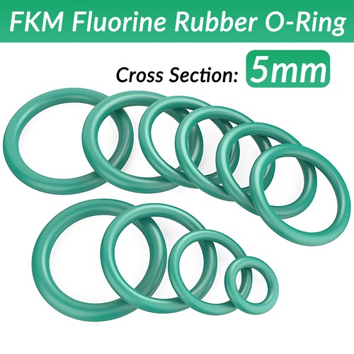 PATIKIL Fluorine Rubber O-Ring 10mm OD 7mm ID 1.5mm Width, 50Pcs Metric FKM Sealing Gasket Replacement For Seal Plumbing And Faucet Hose Machinery Plumbing Valves, Green