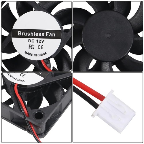 4 Stück 6010 DC 12V Lüfter 60X60X10Mm Brushless Lüfter Leise 60Mm Lüfter 2Pin Comput - Bild 3 von 6
