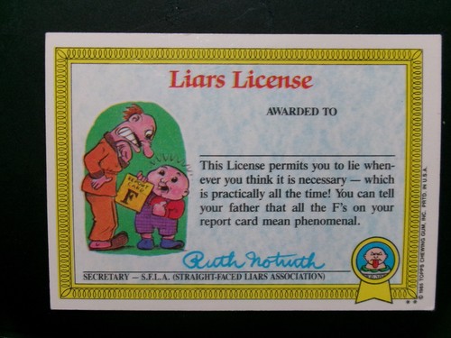 1985 Garbage Pail Kids GLOSSY 1st Series Singles OS 1 U-Pick For your Set 6 / 25 - Picture 60 of 158