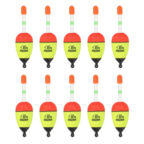 0.4oz Fishing Bobbers, 10 Pack EVA Fishing Float, Yellow