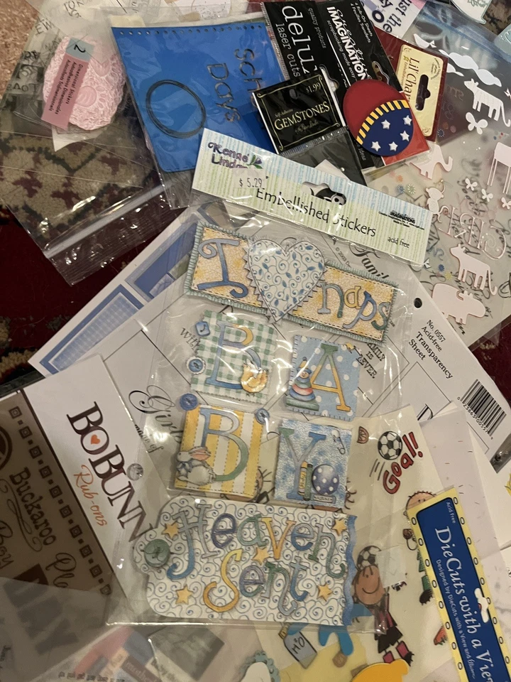 Huge Lot Of Baby Shower / Birthday Crafts / Stickers Supplies! #2 - Image 3 of 4