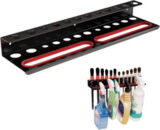 Wall Mount Brush Spray Bottle Holder Combo Rack for Garage, Detailing Organize