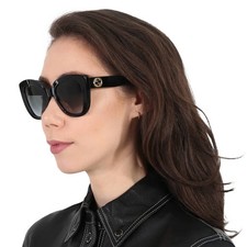 Gucci Grey Butterfly Ladies Sunglasses GG0327S 001 52 GG0327S 001 52