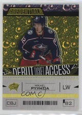 2023 Upper Deck Credentials Debut Ticket Access Yellow Mikael Pyyhtia #147 10z3