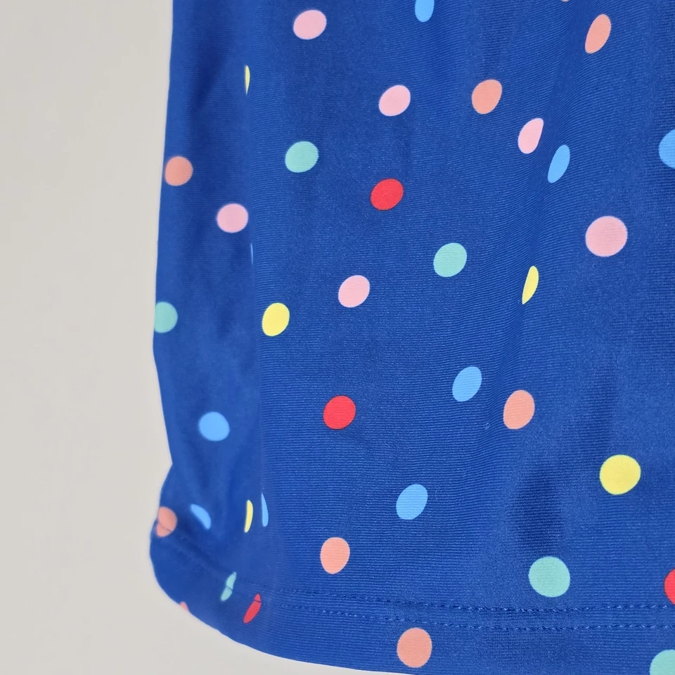 Hanna Andersson Girls Size 8 Swimming Seperate Tank Top Polka Dot Ruffle - Image 3 of 4