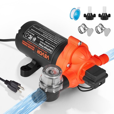 #ad VEVOR Water Pressure Pump 110V AC 4 GPM 3 Chamber Electric Diaphragm Pump 45 PSI $59.99