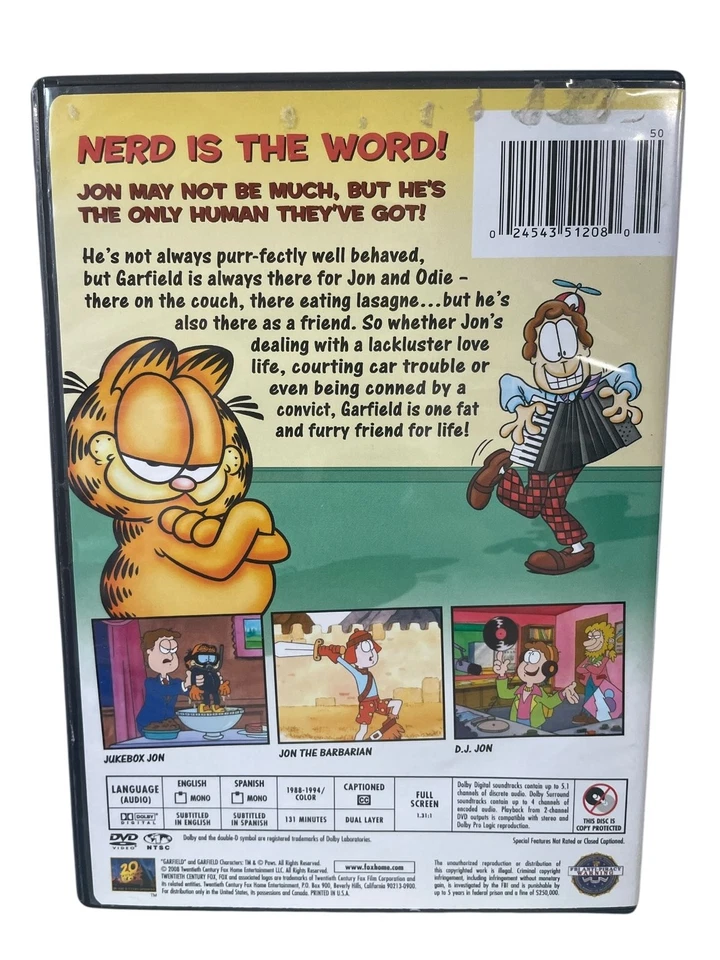 Garfield and Friends A Cat and His Nerd DVD 2008 Special Features - Image 2 of 2