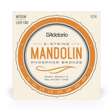 D'Addario Mandolin Strings 5 Sets EJ74 formerly J74 Medium .011-.040