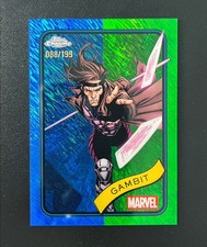 2025 Topps Chrome Marvel Gambit Blue Green Shimmer Refractor /199