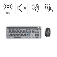 Hama Funk Tastatur Maus Set Qwertz Bluetooth 10M Kabellos Wireless Usb Led Leise