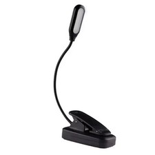 USB Rechargeable LED Book Light Flexible Clip On Reading Lamp Bed Travel