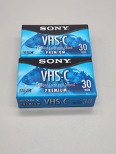 2pk Sony Premium Color VHS-C 30 Min Camcorder Videocassette Tapes.